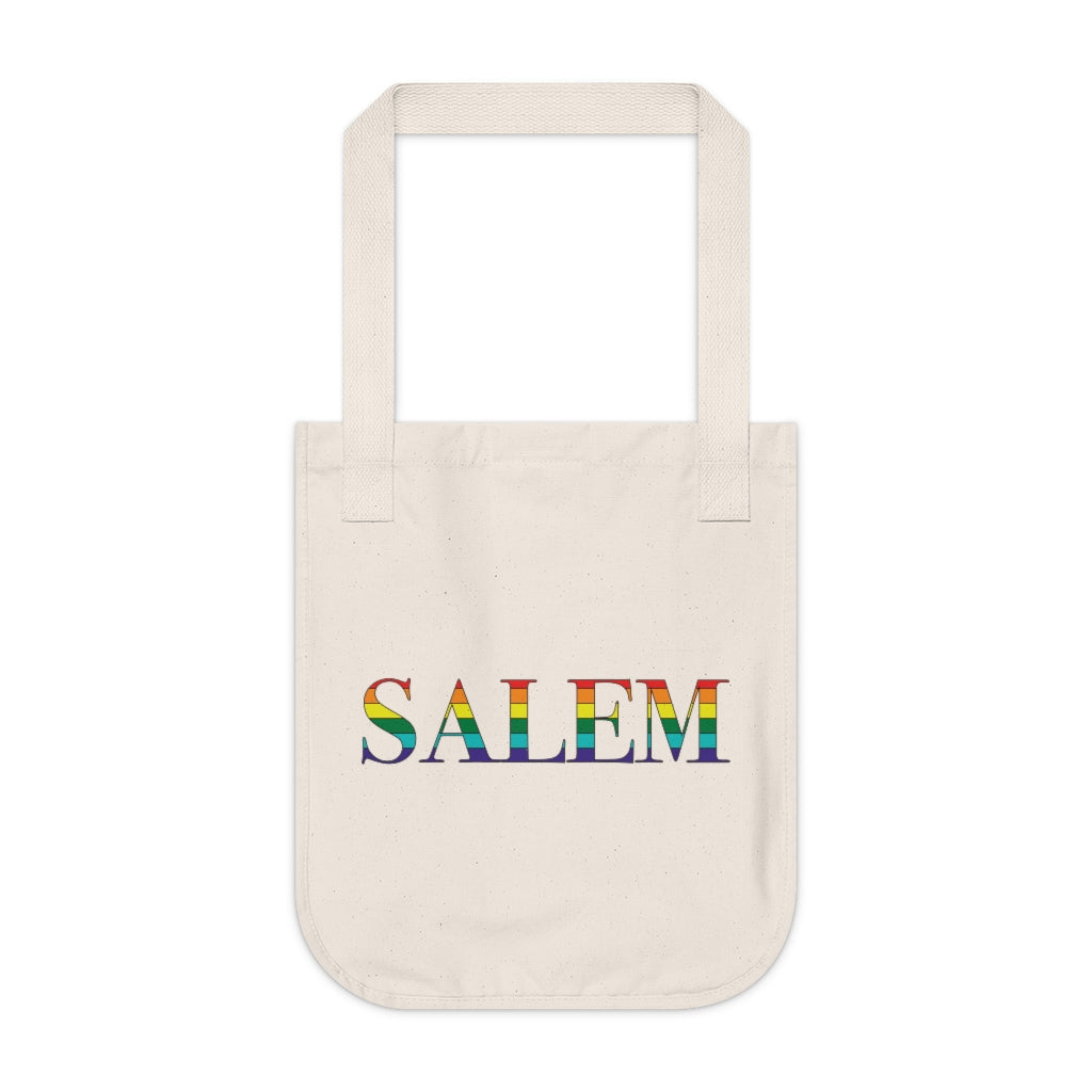 Salem Rainbow Organic Canvas Tote Bag