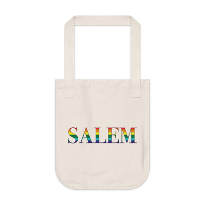 Salem Rainbow Organic Canvas Tote Bag