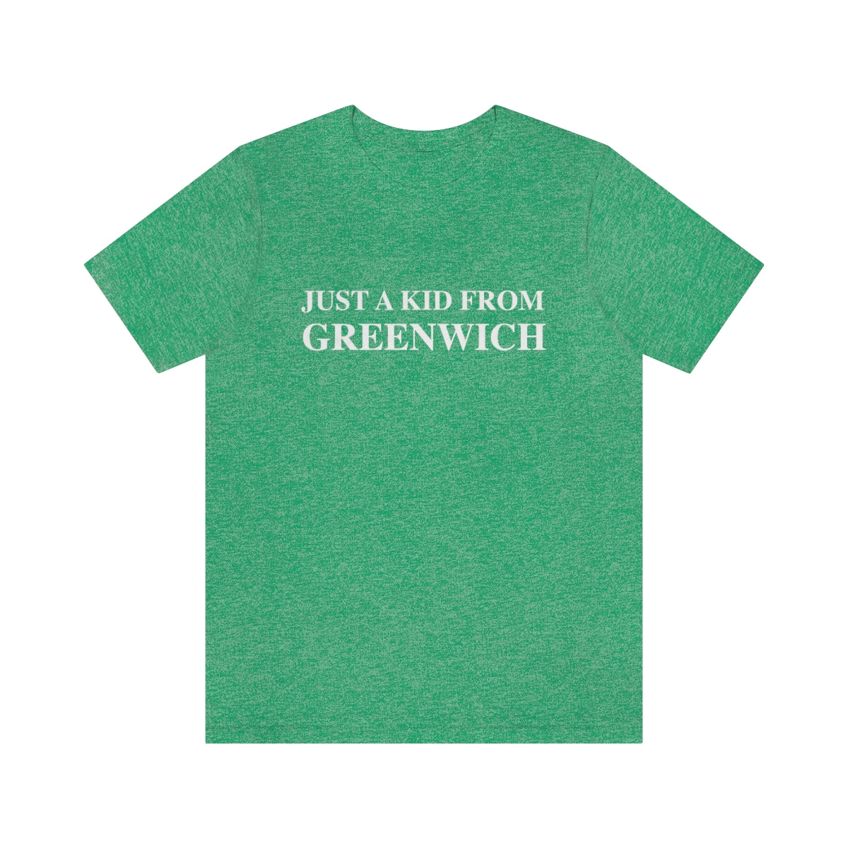 just a kid from greenwich unisex t shirt 