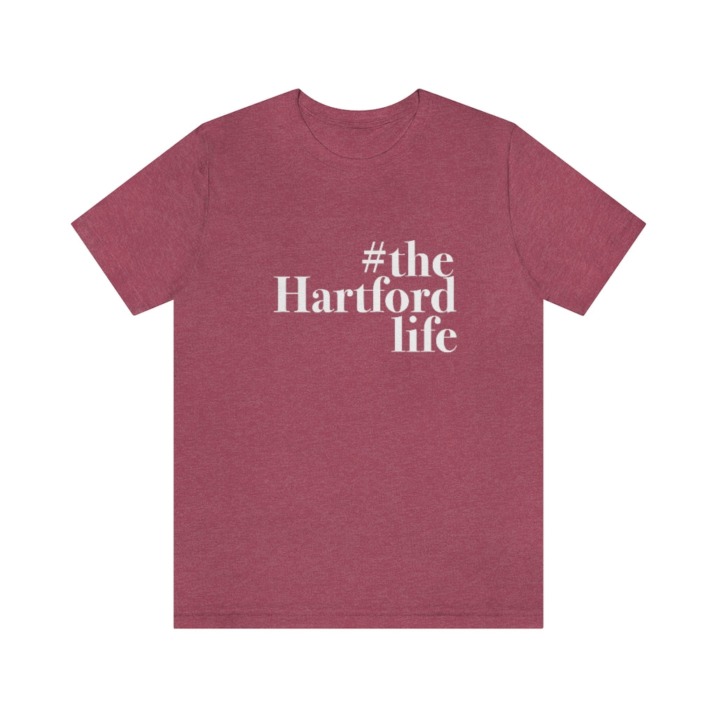  #thehartfordlife Unisex Jersey Short Sleeve Tee  Proceeds help grow Finding Connecticut's website and brand.   Click here to go back to our home page. 