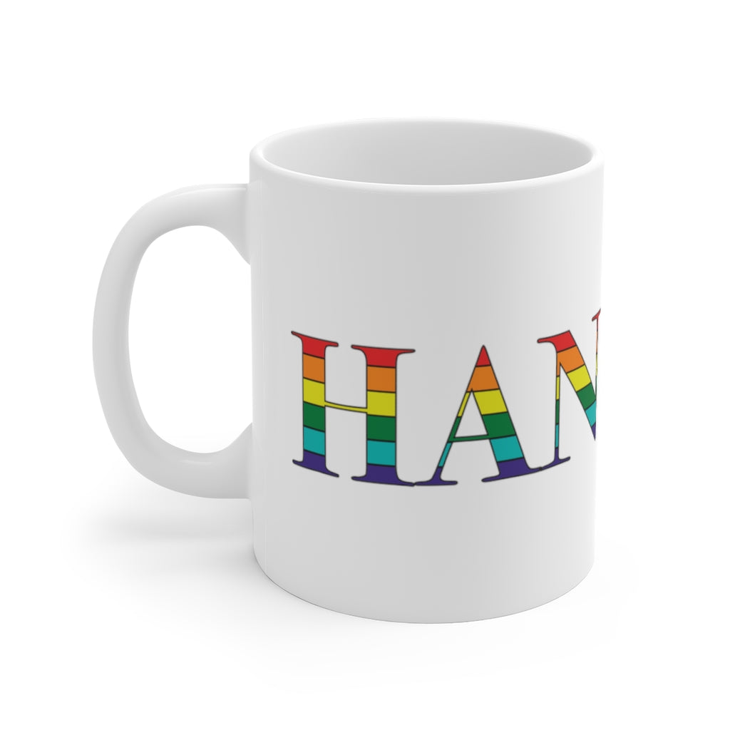 Hanover Rainbow White Ceramic Mug