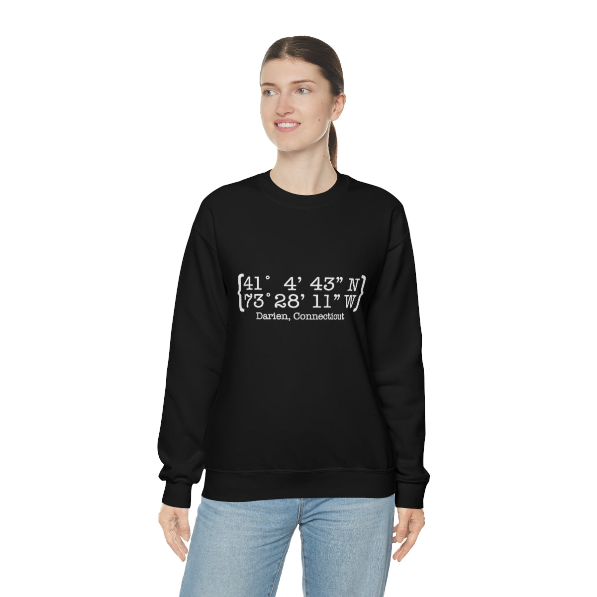 Darien Coordinates Unisex Heavy Blend™ Crewneck Sweatshirt