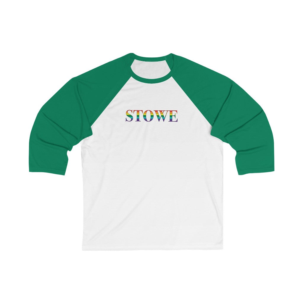 Stowe Rainbow Unisex 3\4 Sleeve Baseball Tee