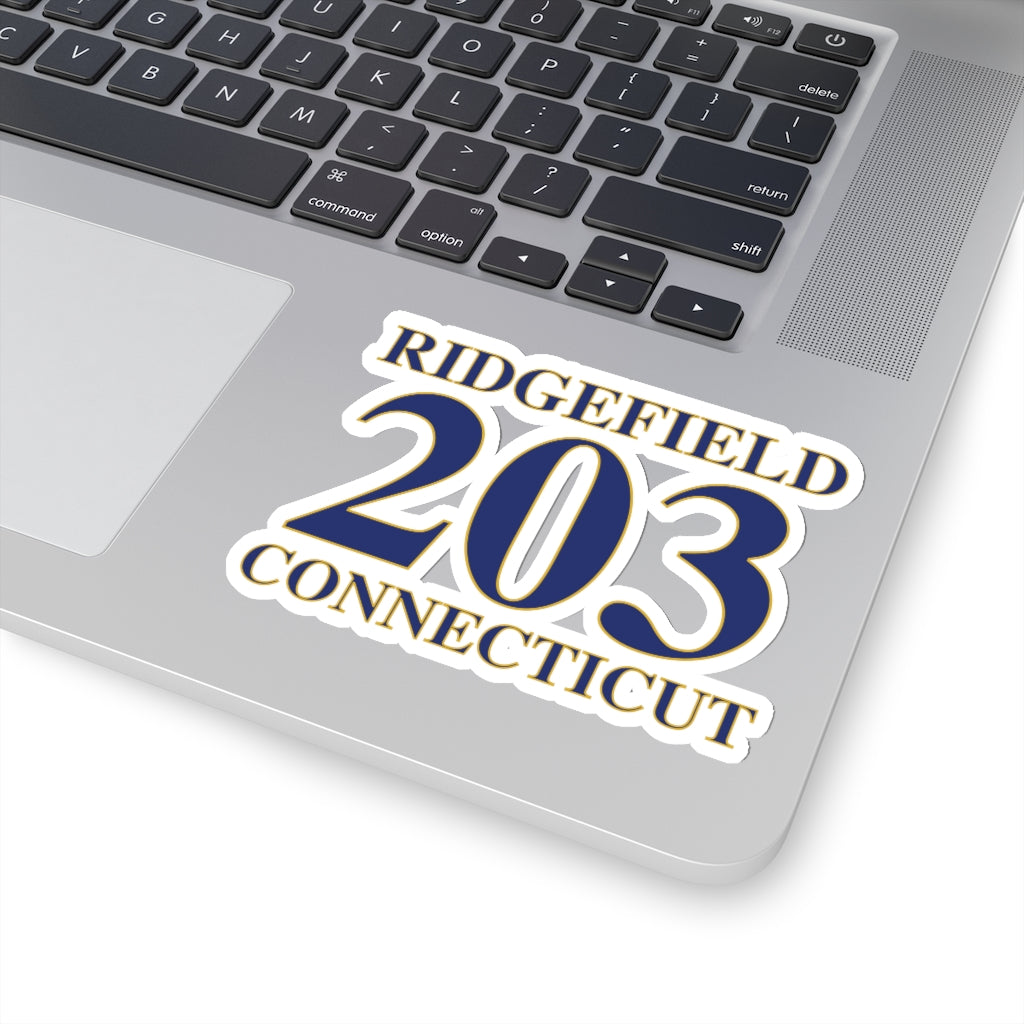 Ridgefield 203 Connecticut Kiss-Cut Stickers