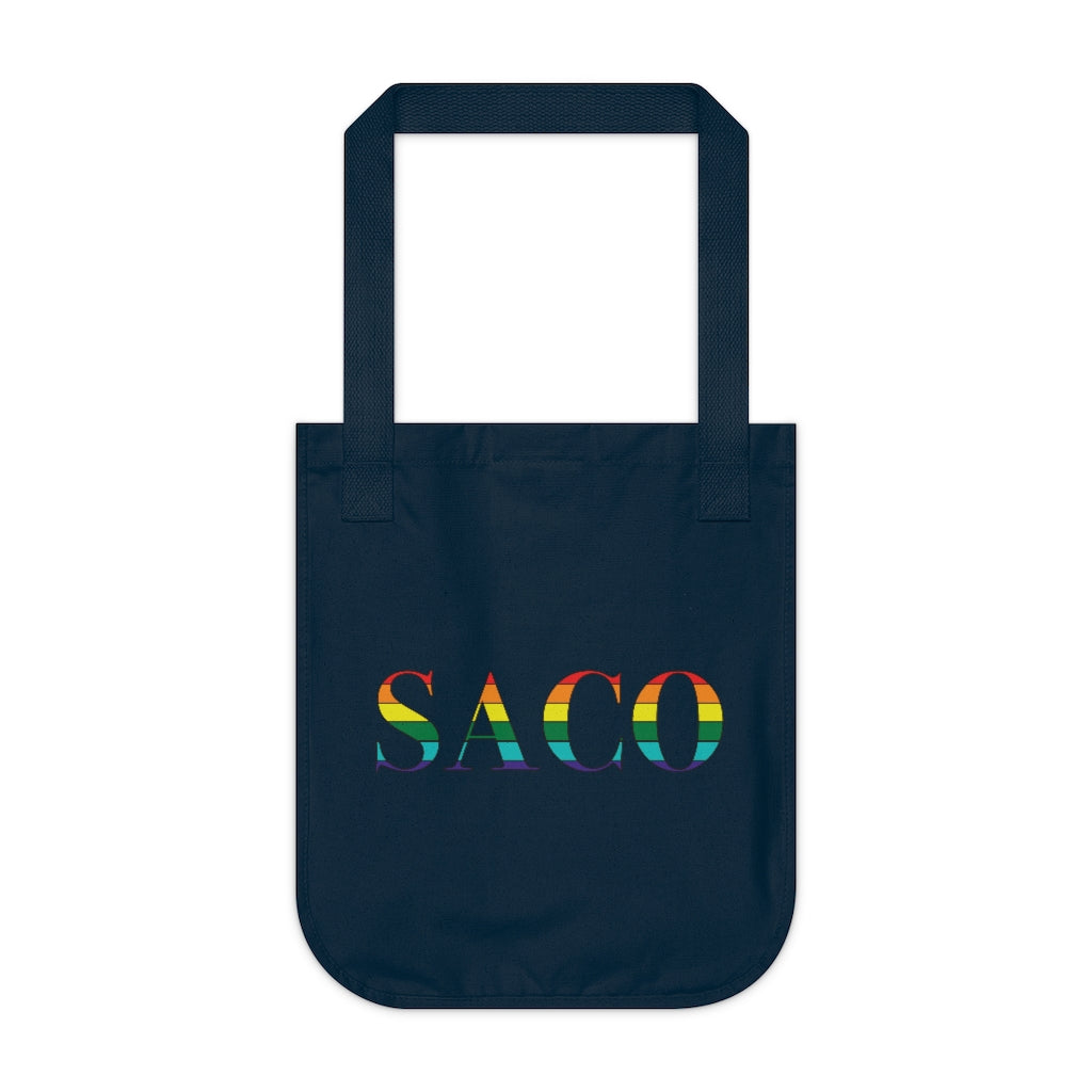 Saco Rainbow Organic Canvas Tote Bag