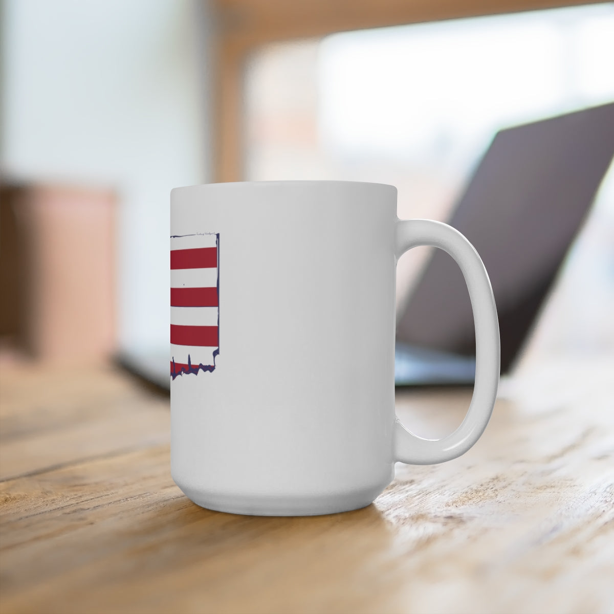 Minuteman Connecticut Flag  White Ceramic Mug