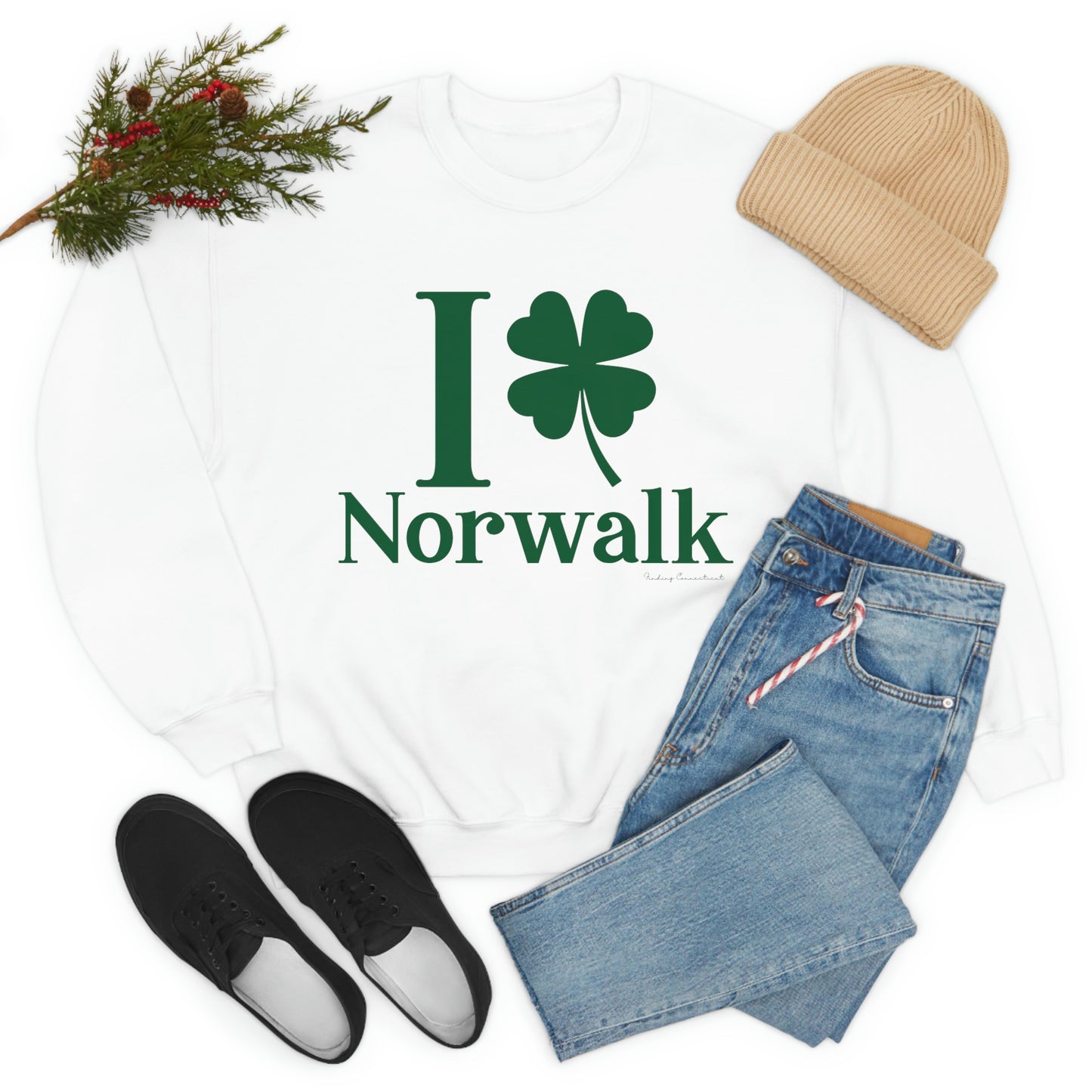 I Clover Norwalk (Green)  Unisex Heavy Blend™ Crewneck Sweatshirt