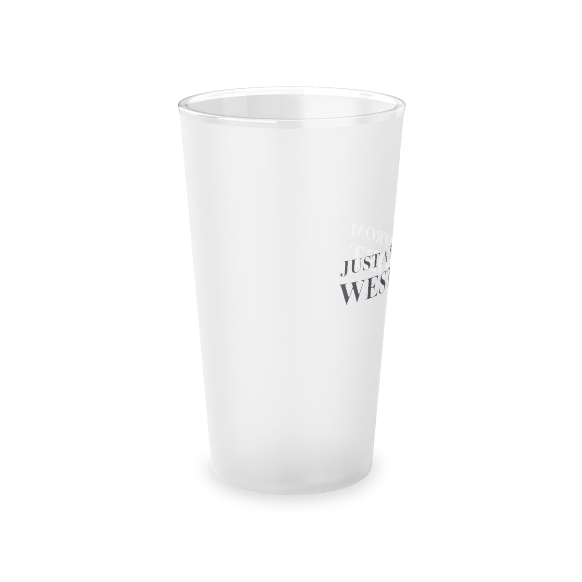 Just a kid from Westport Frosted Pint Glass, 16oz