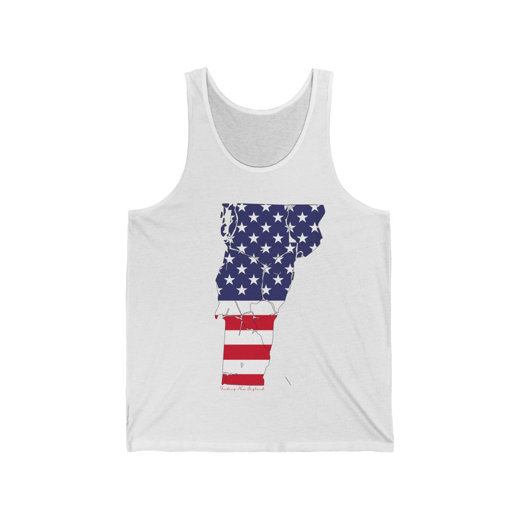 Vermont American Flag collection has tee shirts, mugs, reusable bags, and other apparel and gifts. All proceeds goes to help build the Finding New England brand and get our website up and going. Free shipping on all products. 