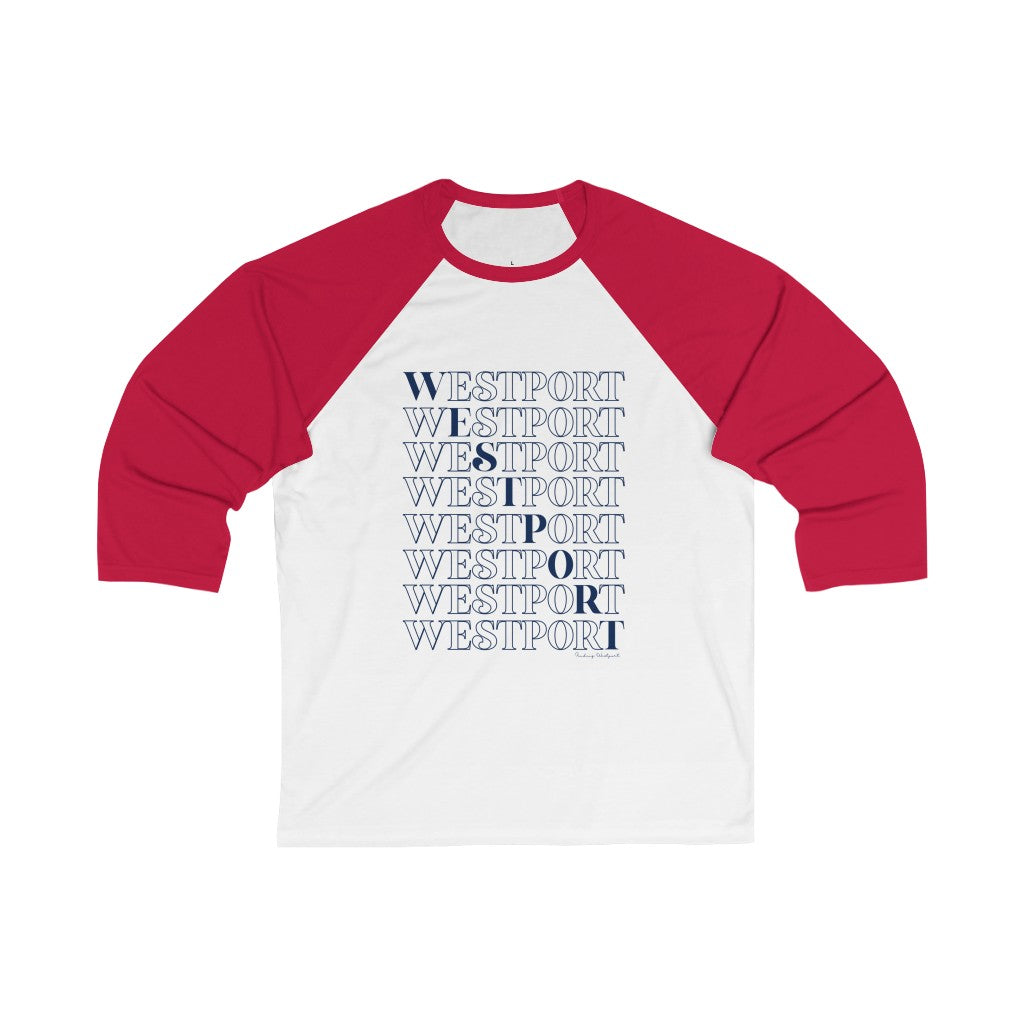 westport on repeat unisex baseball tee