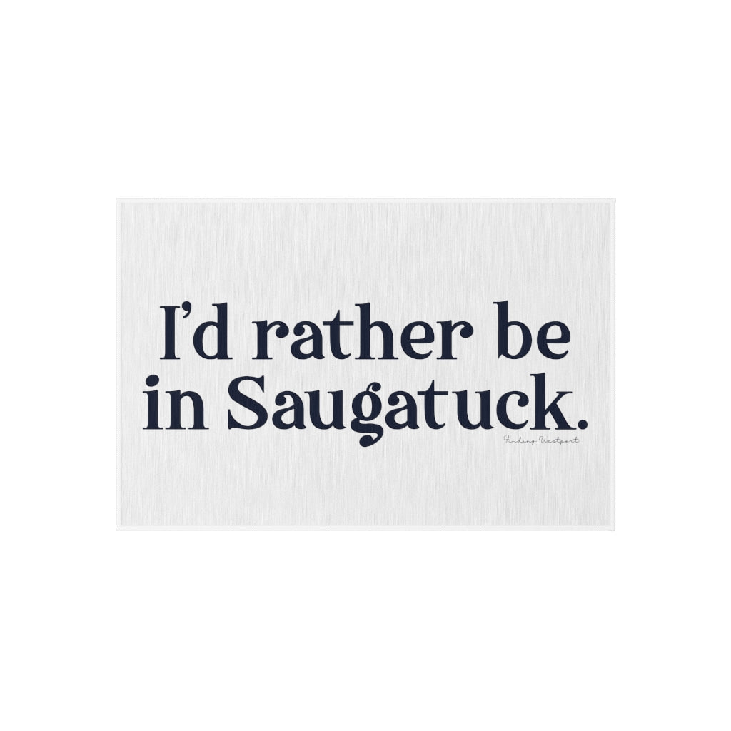 I'd rather be in Saugatuck. Outdoor Rug