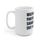 Wilton Road. Partrick Wetlands. Saugatuck River. Exit 41. White Ceramic Mug How do you say Westport without saying Westport? Westport, Connecticut is filled with unique aspects. Each providing different elements that make up the town from historic to modern traditions.   Proceeds of this collection goes to help build Finding Westport and Finding Connecticut's  brands.