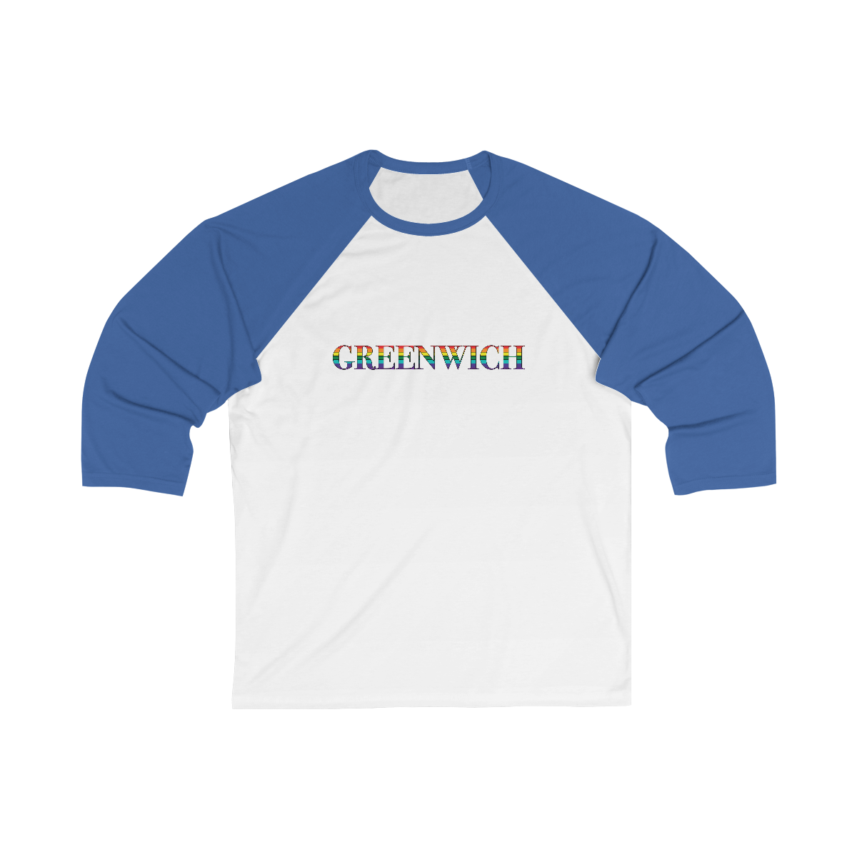 Greenwich Rainbow Unisex 3\4 Sleeve Baseball Tee