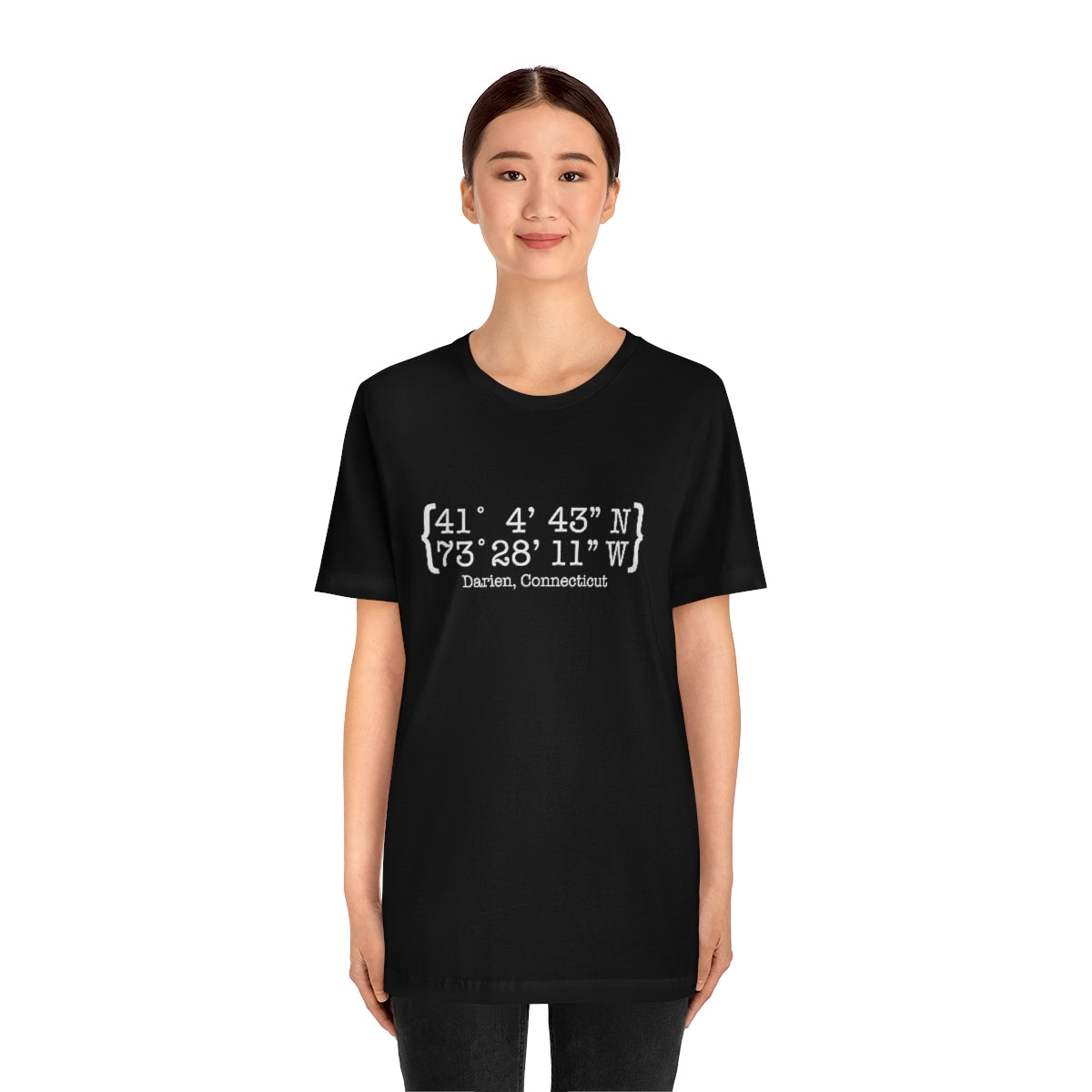 Darien Coordinates Unisex Jersey Short Sleeve Tee