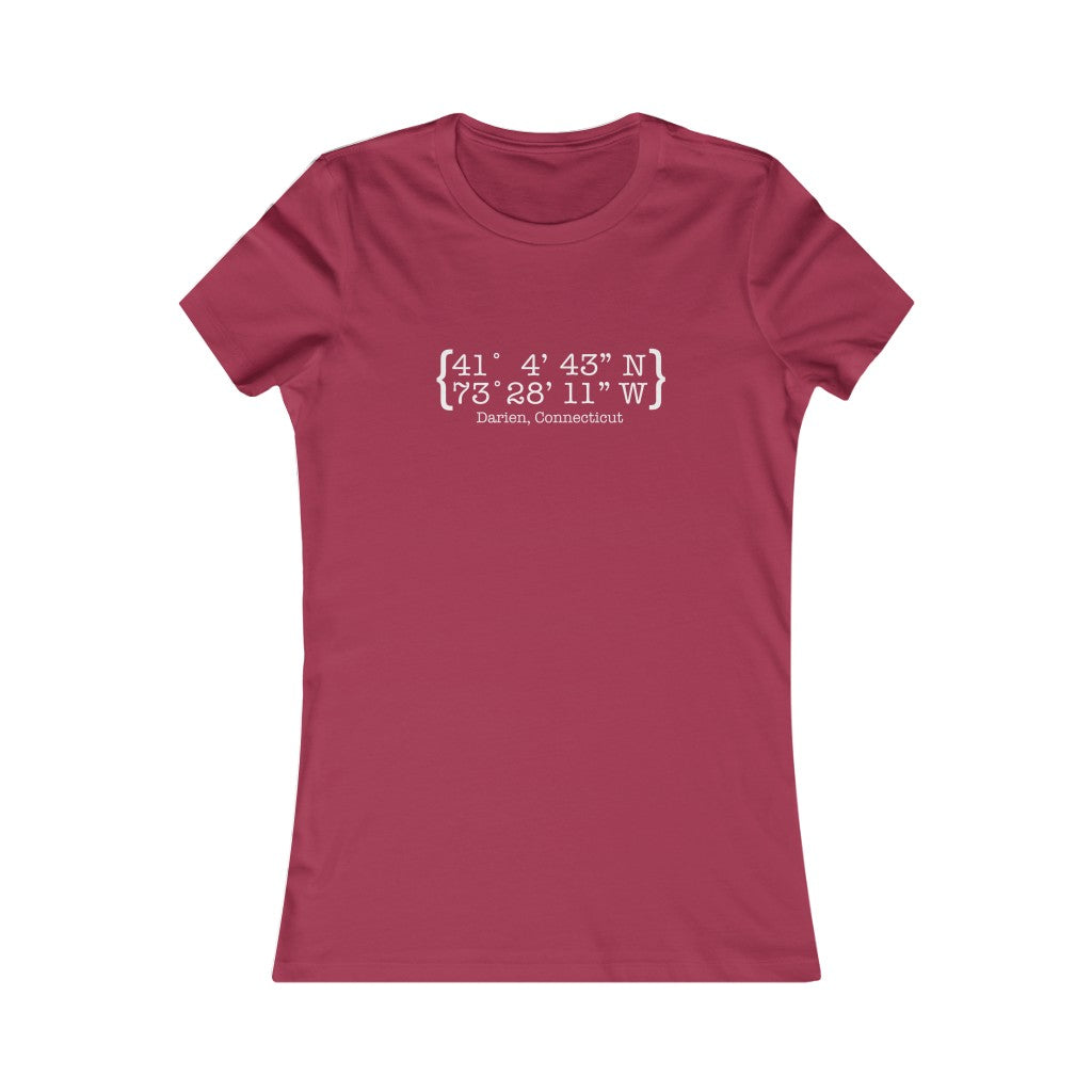 Darien Coordinates Women's Favorite Tee