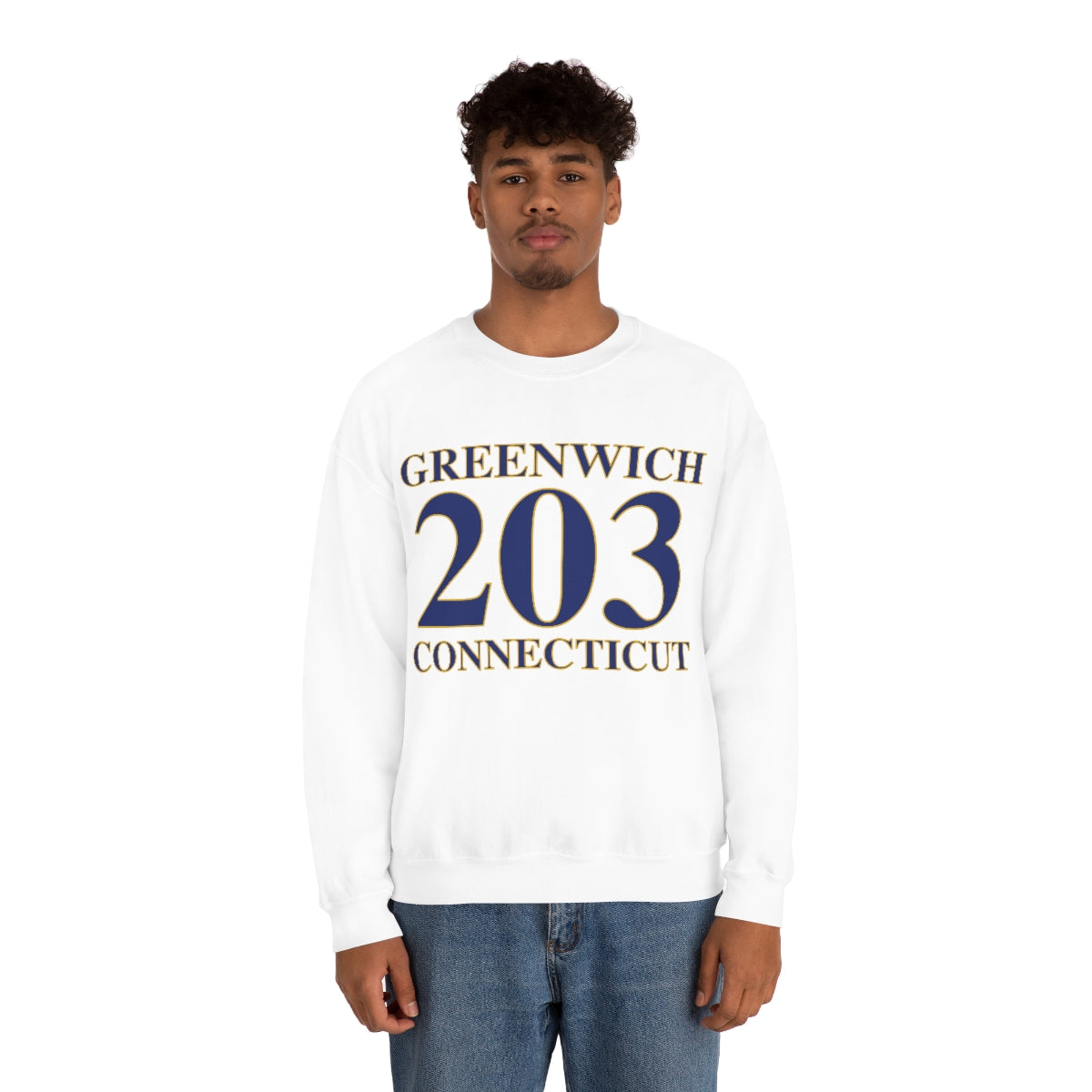 Greenwich 203 Connecticut Unisex Heavy Blend™ Crewneck Sweatshirt