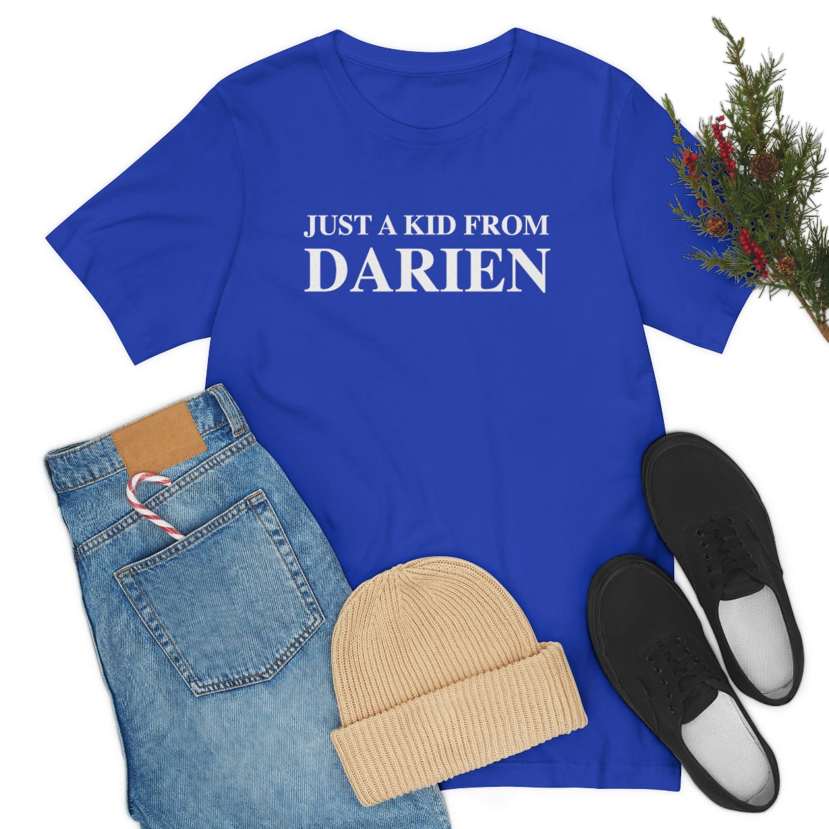 just a kid from darien connecticut unisex tee shirt