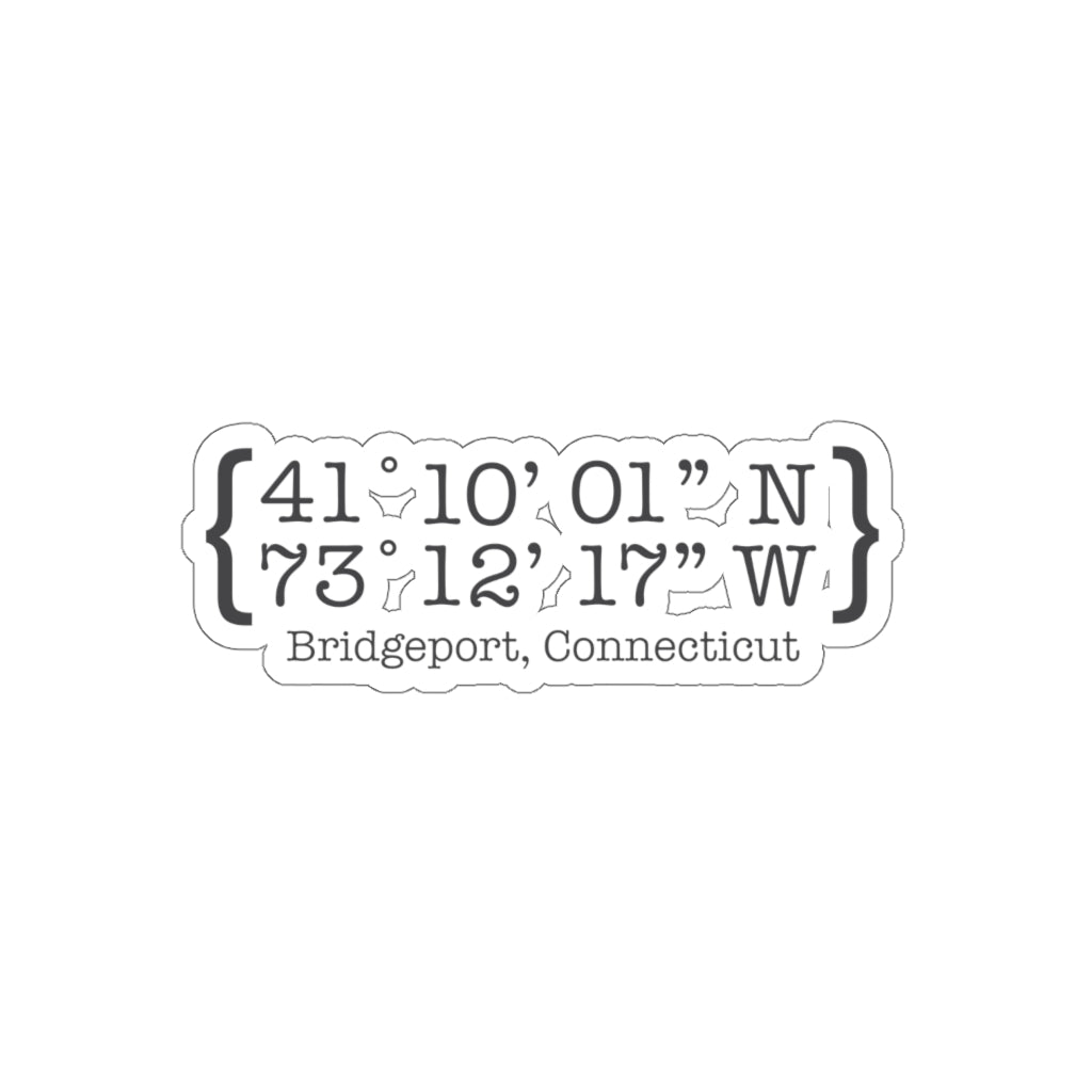 Bridgeport Coordinates Kiss-Cut Stickers