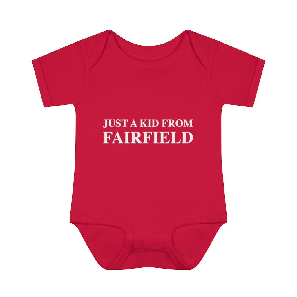 Just a kid from Fairfield Infant Baby Rib Bodysuit