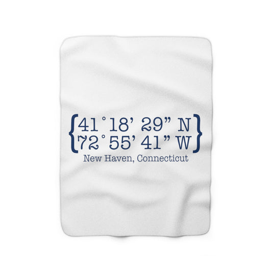 New Haven Coordinates Sherpa Fleece Blanket 