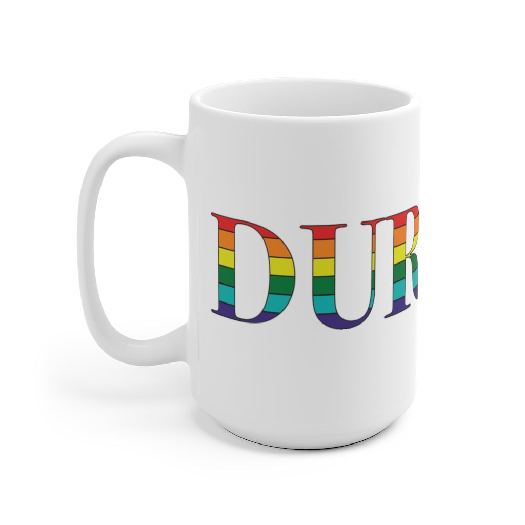 Durham Rainbow White Ceramic Mug