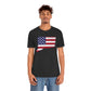 Connecticut American Flag Unisex Jersey Short Sleeve Tee