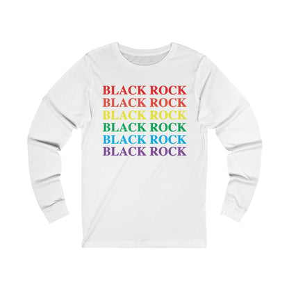 black rock pride unisex long sleeve tee shirt black rock bridgeport connecticut 