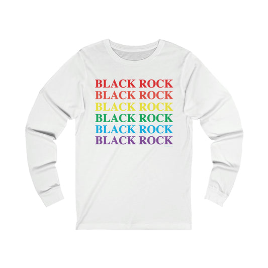 black rock pride unisex long sleeve tee shirt black rock bridgeport connecticut 