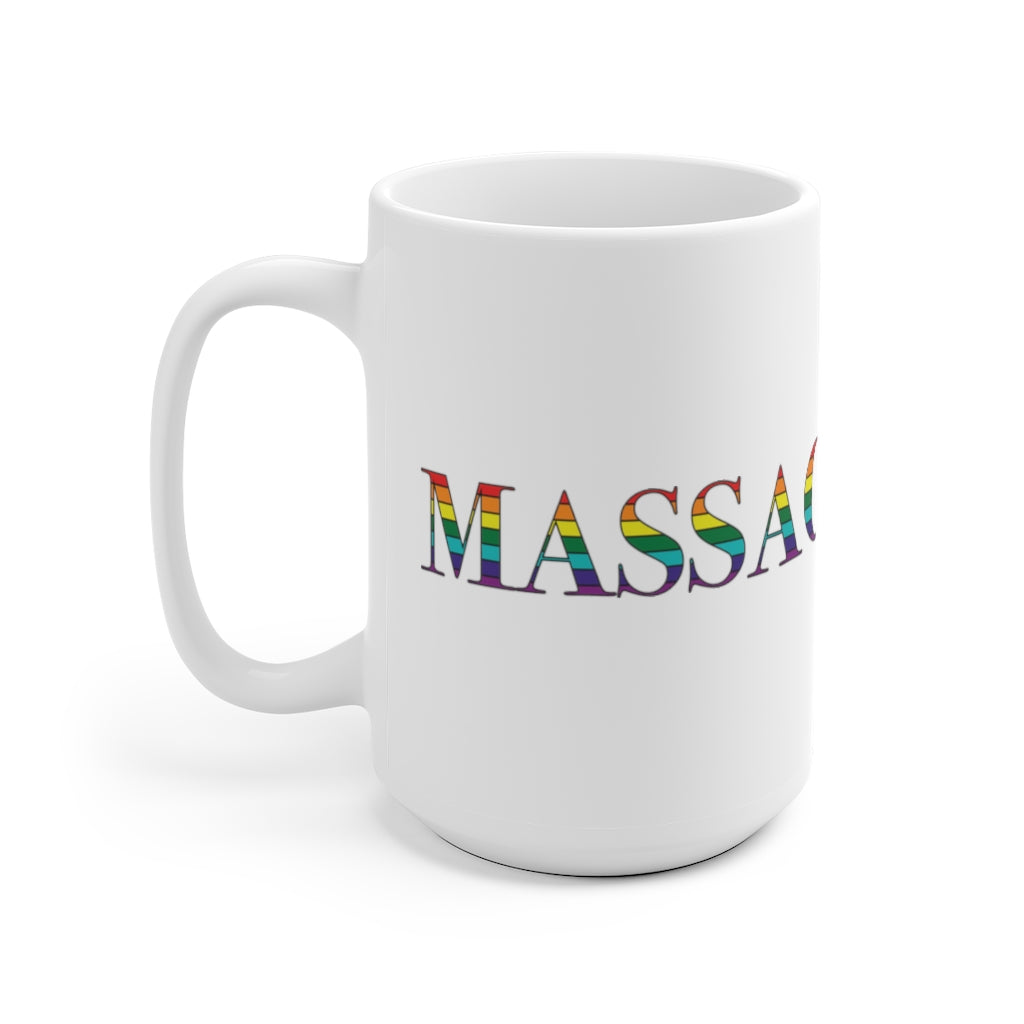 Massachusetts White Ceramic Mug