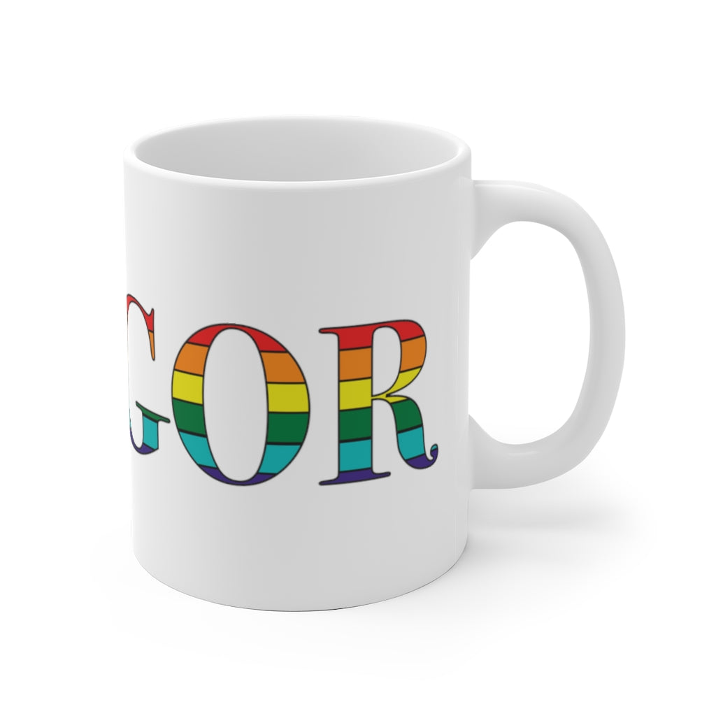 Bangor Rainbow White Ceramic Mug