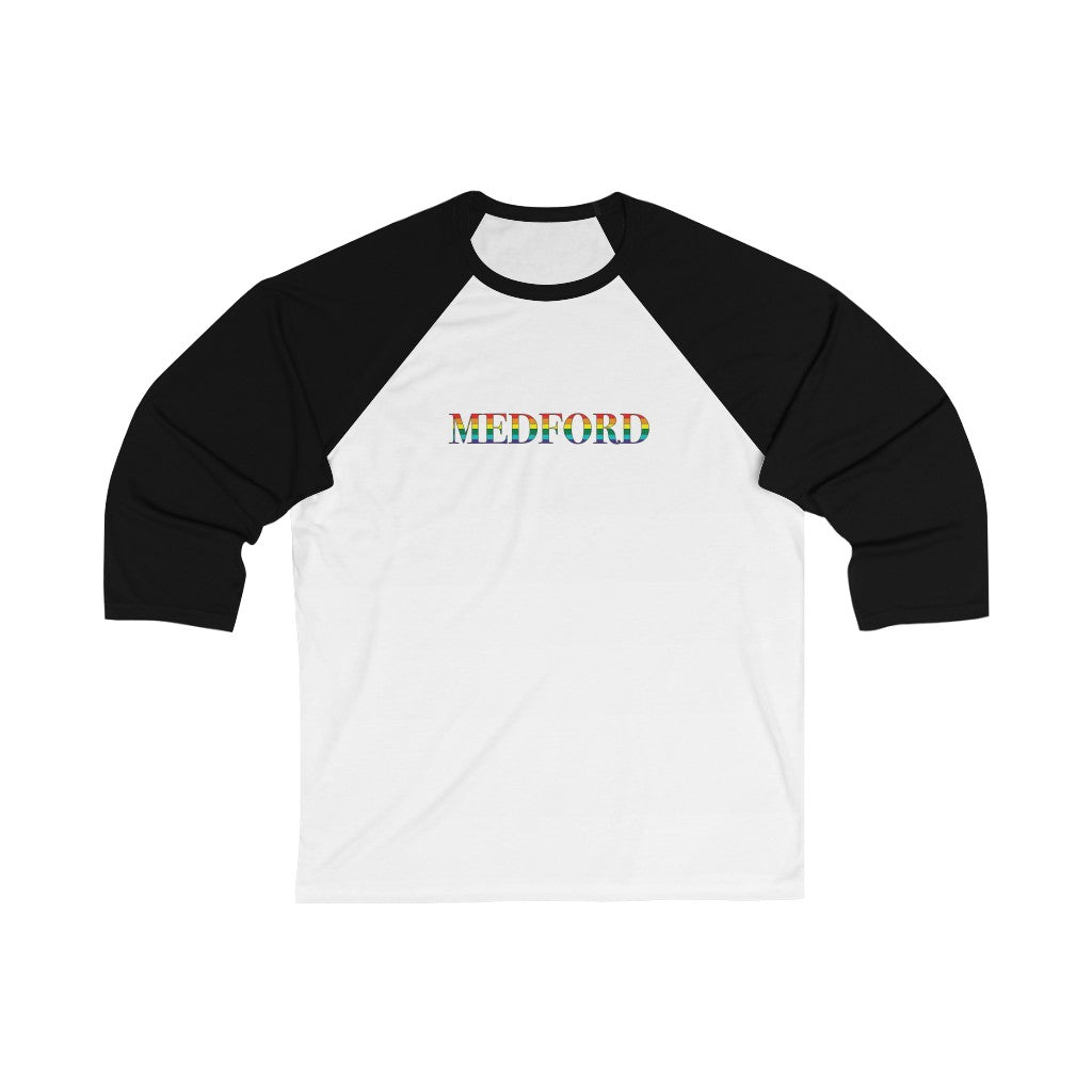 Medford Rainbow  Unisex 3\4 Sleeve Baseball Tee