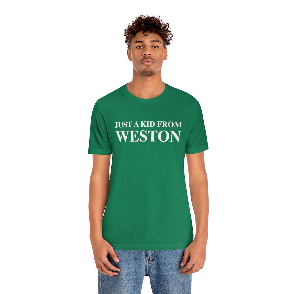 Just a kid from Weston, Weston, Connecticut tee shirts, hoodies sweatshirts, mugs and other apparel, home gifts and souvenirs. Proceeds of this collections goes to help Finding Connecticut’s brand. Free USA shipping 