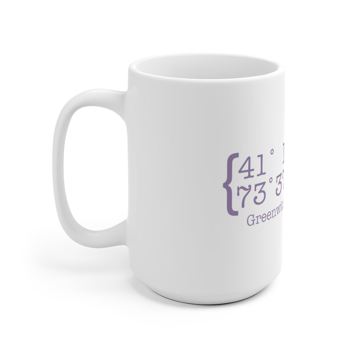 Greenwich Coordinates White Ceramic Mug