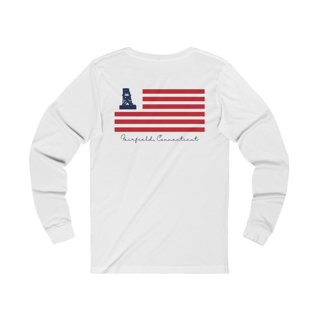 Jennings beach, fairfield connecticut, long sleeve tee shirt