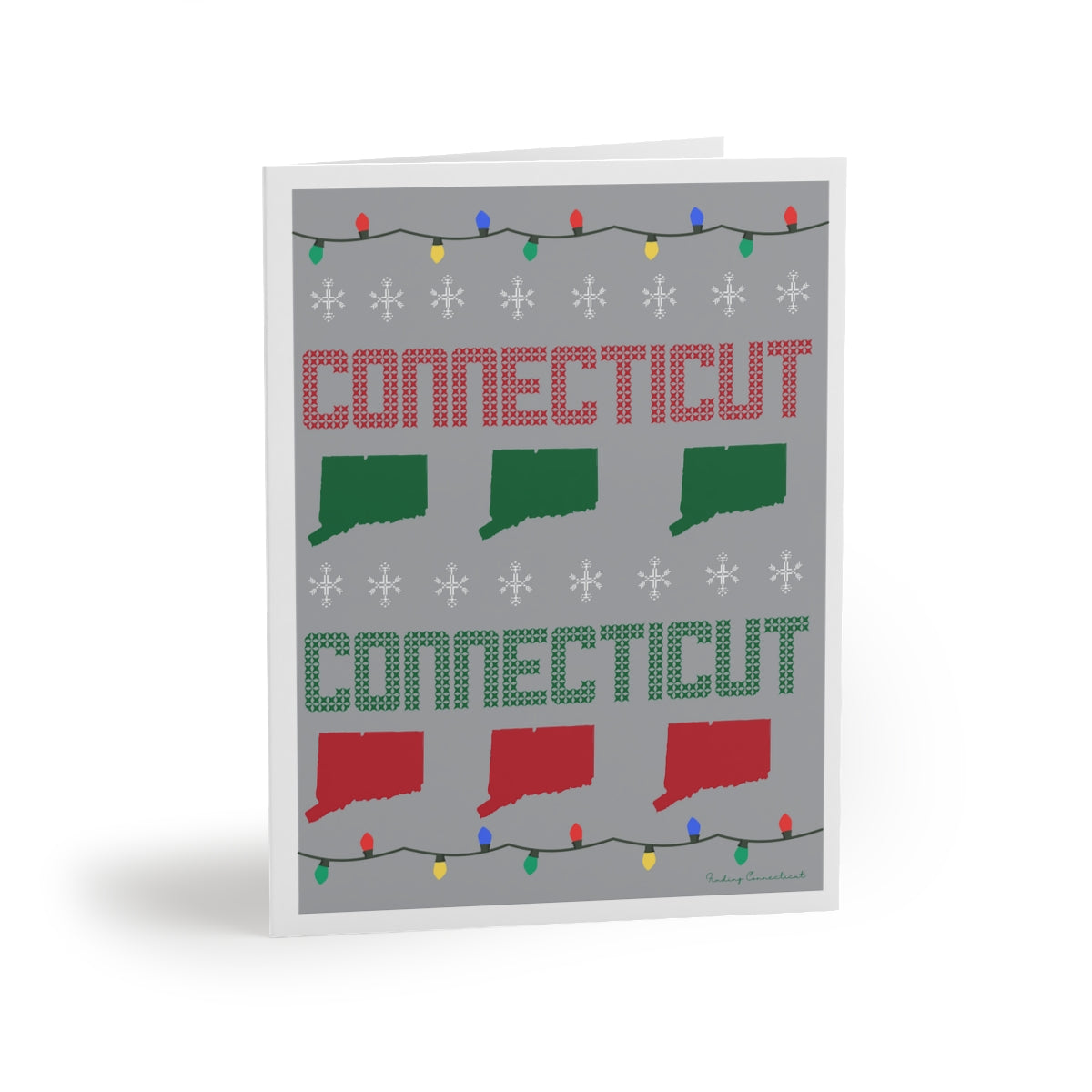 Connecticut Ugly Holiday Greeting Cards (8, 16, and 24 pcs)