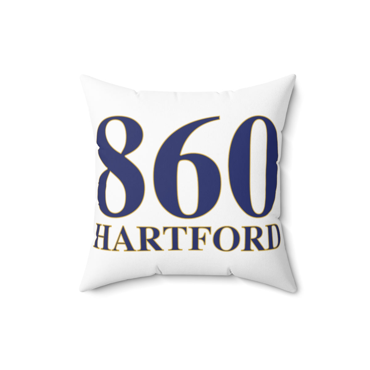 860 Hartford Spun Polyester Square Pillow 860 Hartford Collection. Inspired by the Connecticut flag and the 860! Show off for your pride for Connecticut and Hartford!   Proceeds of this collection go to help build Finding Connecticut’s website and brand. • Free USA shipping   Click here to go to our home page