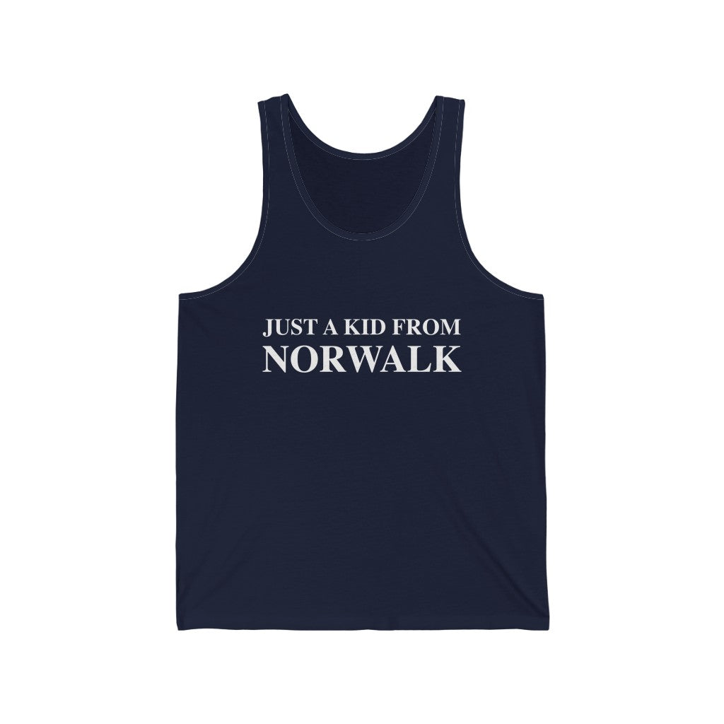 Just a kid from Norwalk Unisex Jersey Tank