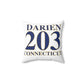 Darien 203 Connecticut Spun Polyester Square Pillow