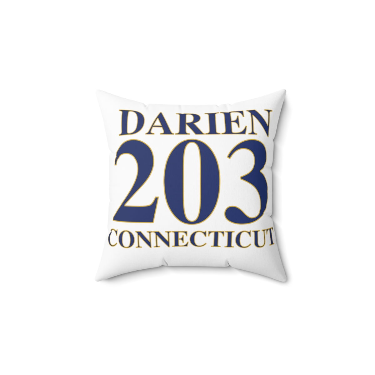 Darien 203 Connecticut Spun Polyester Square Pillow