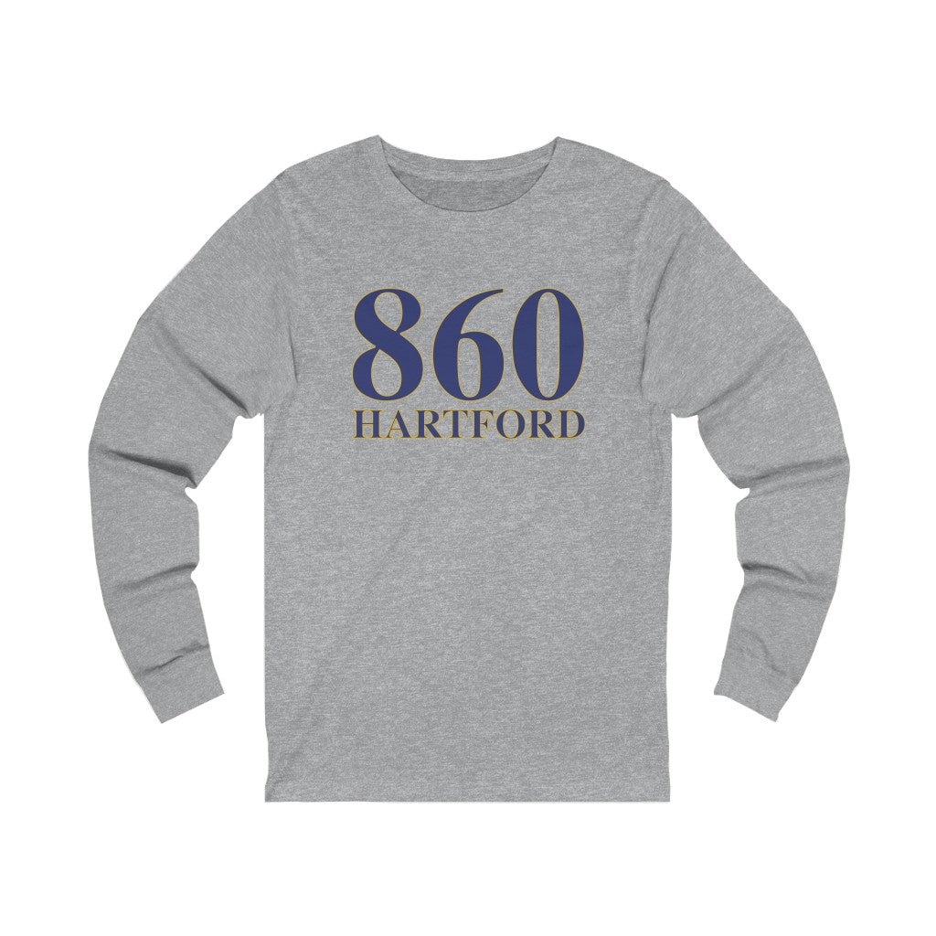 860 Hartford Unisex Jersey Long Sleeve Tee 860 Hartford Collection. Inspired by the Connecticut flag and the 860! Show off for your pride for Connecticut and Hartford!   Proceeds of this collection go to help build Finding Connecticut’s website and brand. • Free USA shipping   Click here to go to our home page