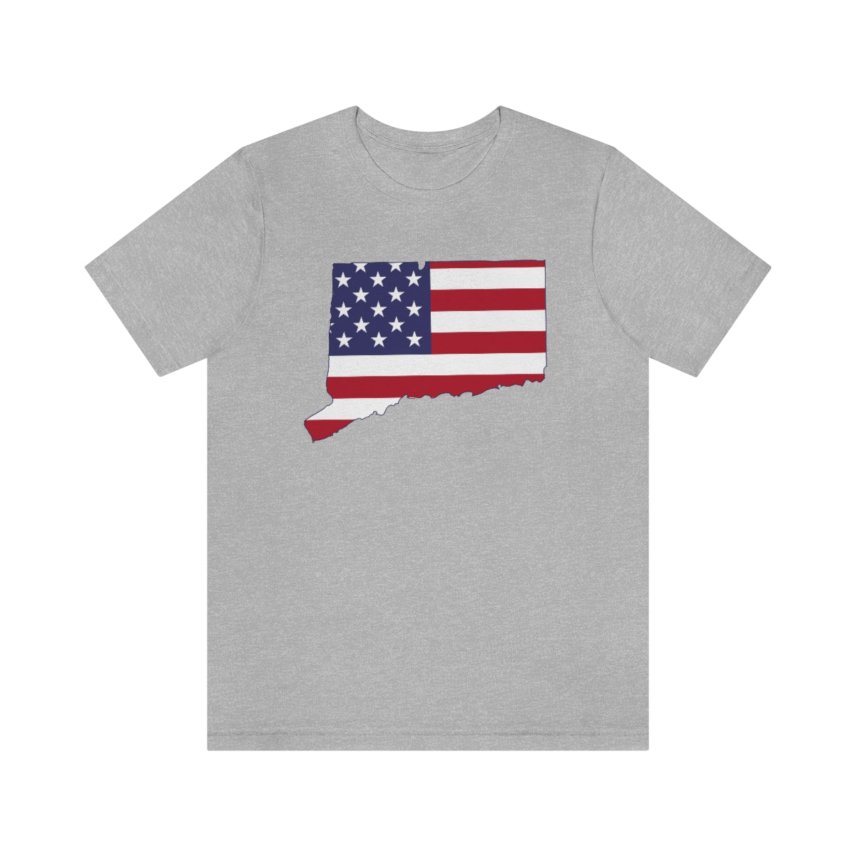 Connecticut American Flag Unisex Jersey Short Sleeve Tee