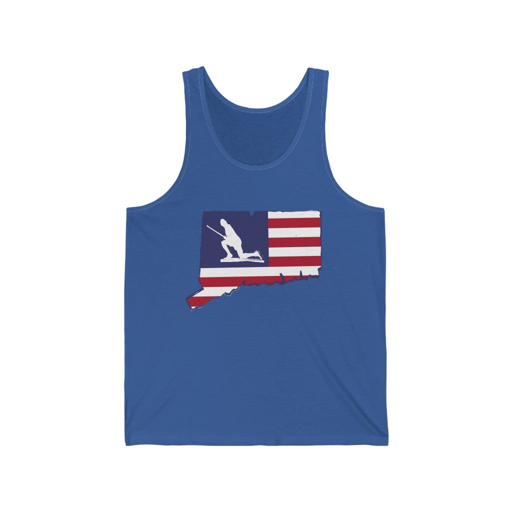 Minuteman Connecticut Flag Unisex Jersey Tank