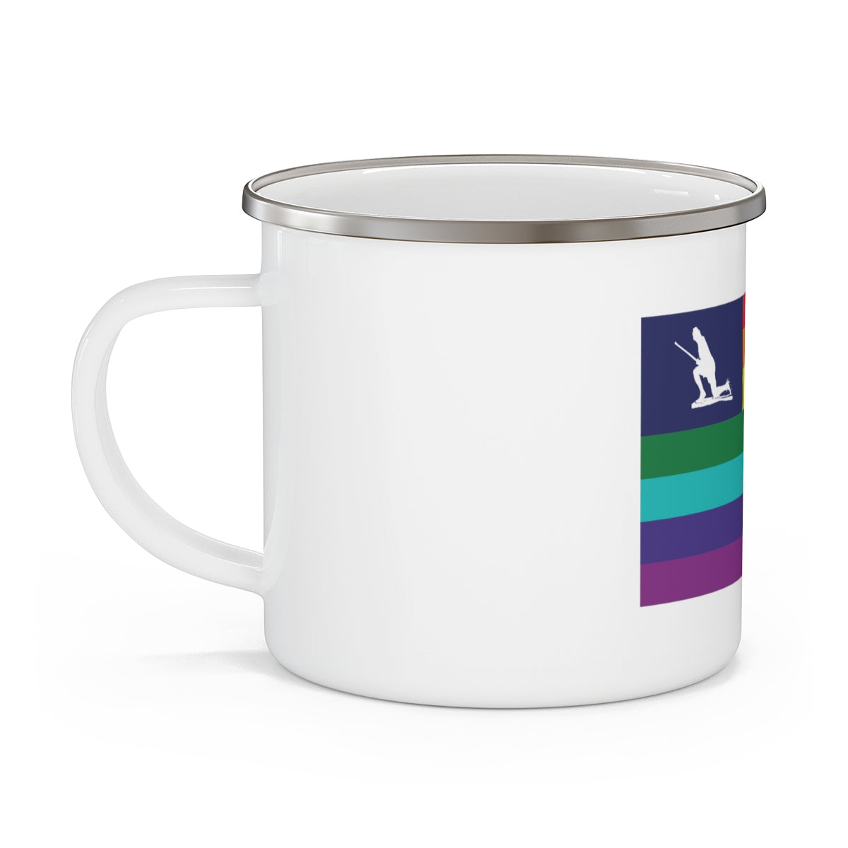 Minuteman Pride Flag Enamel Camping Mug