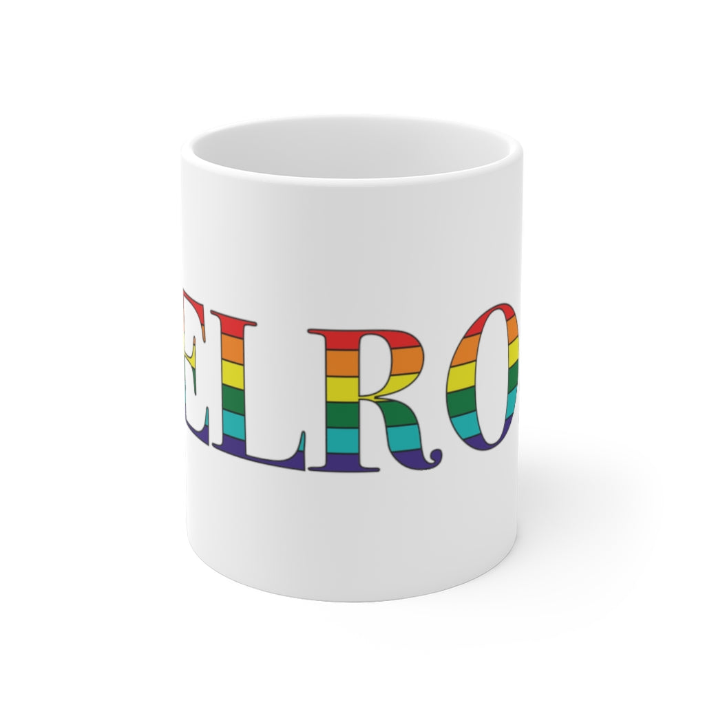 Melrose Rainbow White Ceramic Mug