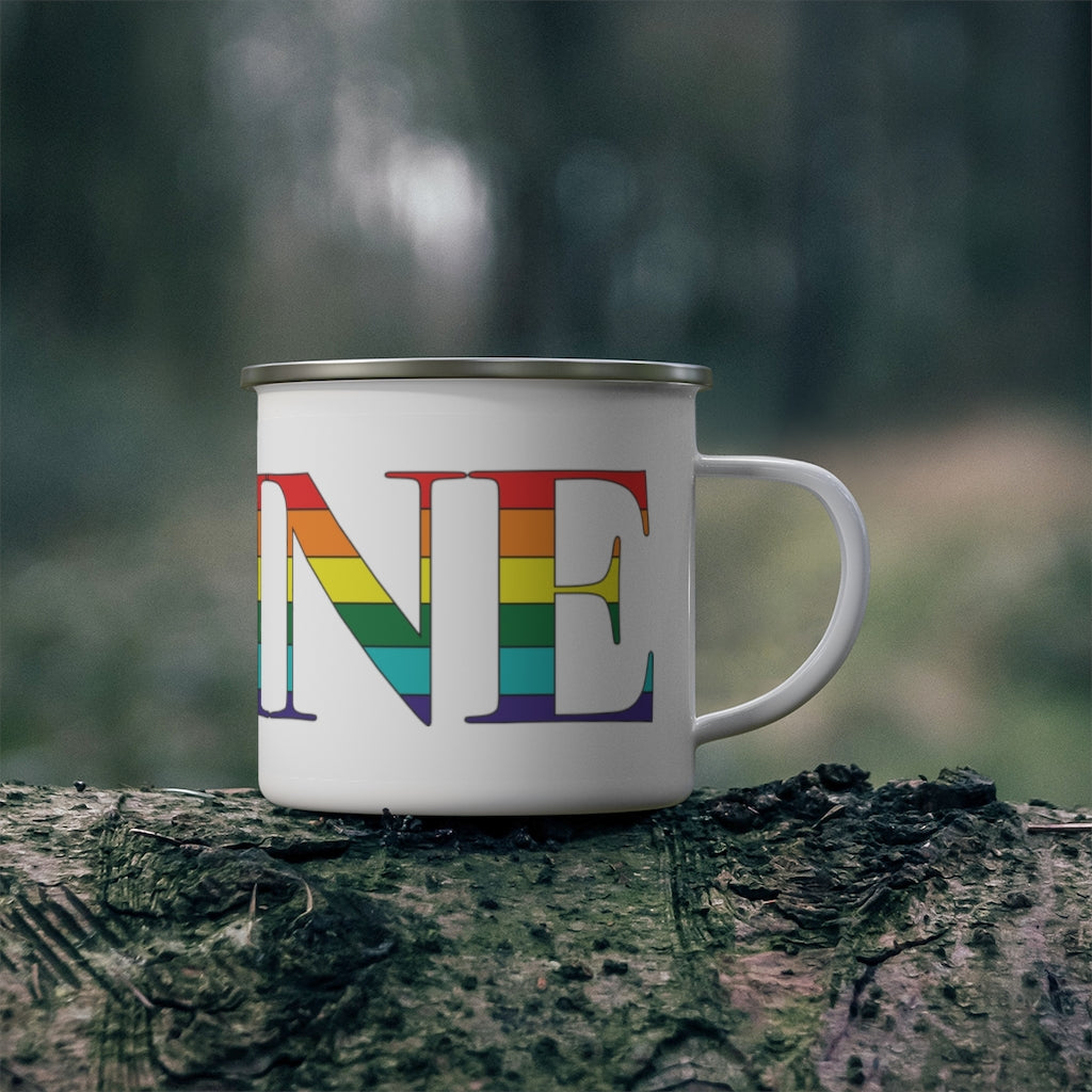 Maine Rainbow  Enamel Camping Mug