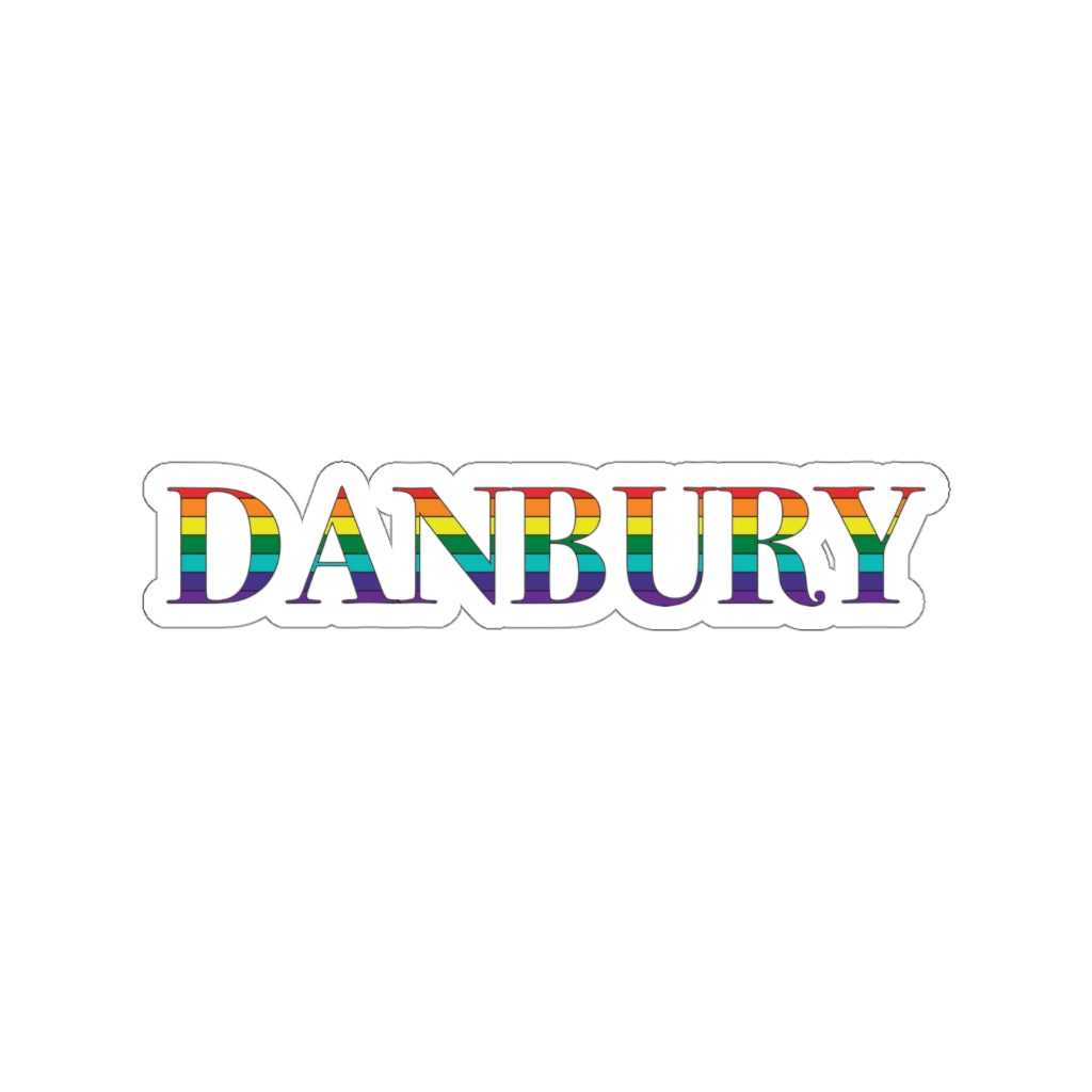 Danbury rainbow stickers, danbury pride