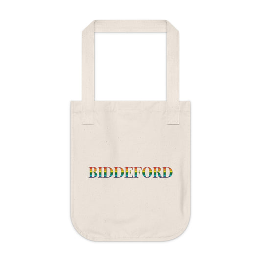 Biddeford Rainbow Organic Canvas Tote Bag