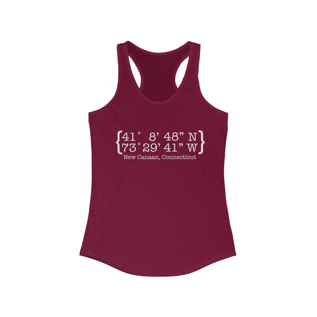 New Canaan Coordinates Unisex Jersey Tank  Does New Canaan, Connecticut always have a special place in your heart. The Coordinates collection marks the spot for the special place you have ties to.   Proceeds helps grow Finding New Canaan and Finding Connecticut's brand grow. 