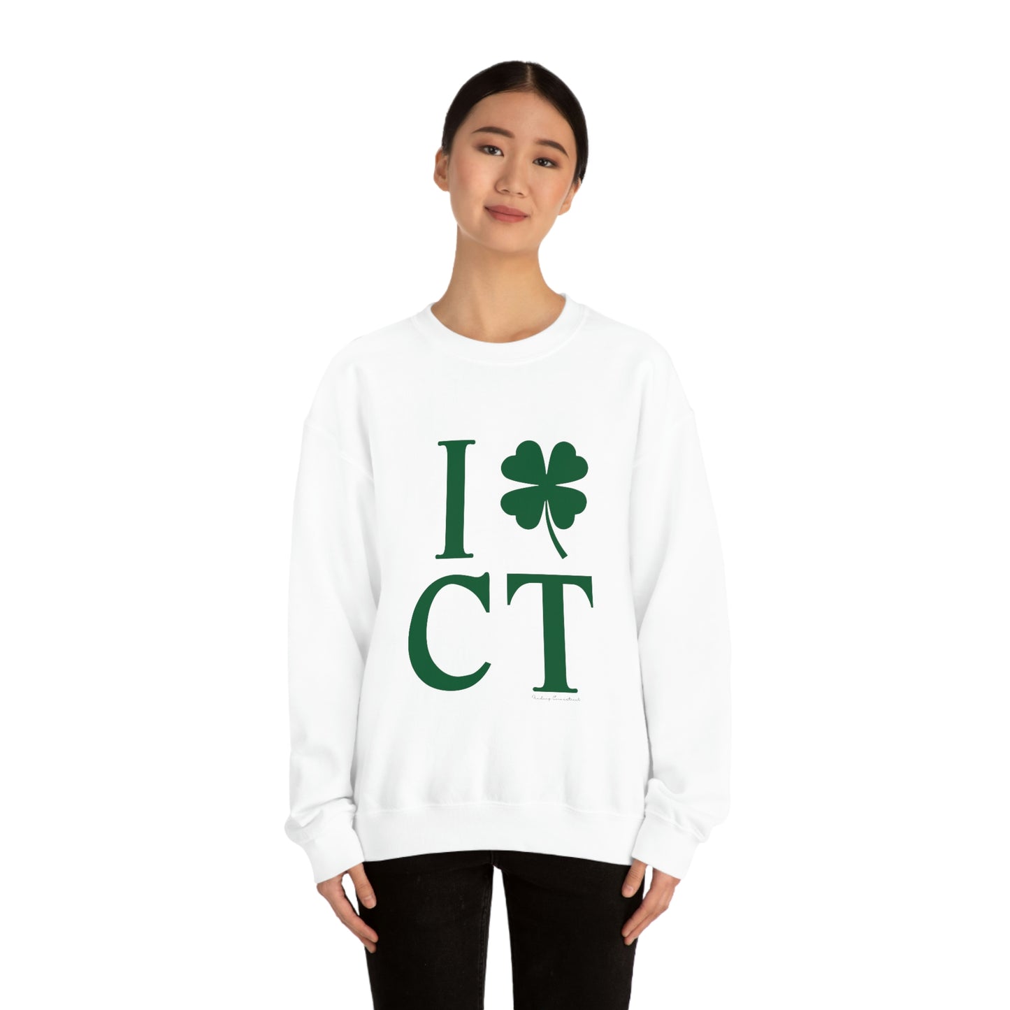 I Clover CT (Green) Unisex Heavy Blend™ Crewneck Sweatshirt