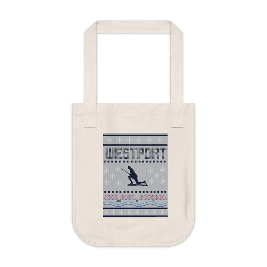 Westport ct / connecticut ugly christmas sweater tote bag 